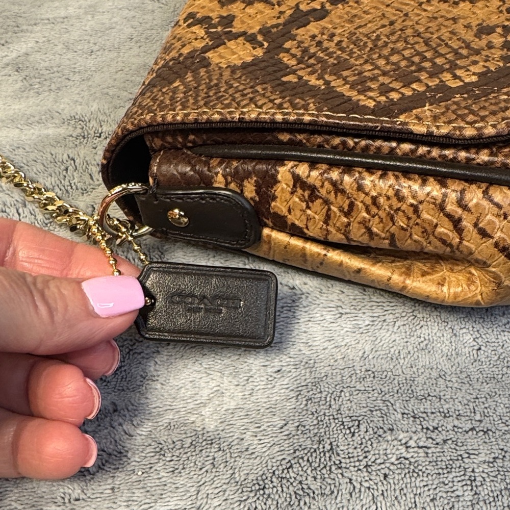 Coach Mini Ruby Python Embossed Leather Crossbody… - image 3